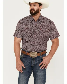 Product Name:  Rodeo Clothing Men's Paisley Print Short Sleeve Snap Western Shirt