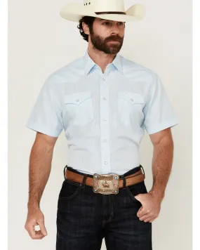 Product Name:  Rodeo Clothing Men's Tonal Satin Striped Short Sleeve Pearl Snap Western Shirt