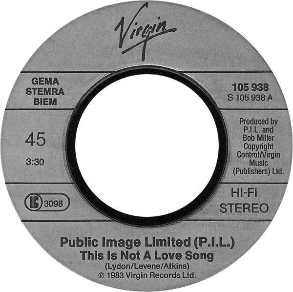 Public Image Limited ~ This Is Not A Love Song