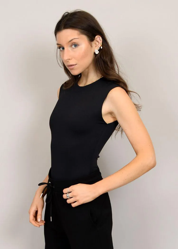 RD Style Roxi Crewneck Bodysuit- Black