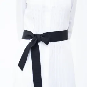 Ribbon Belt, Wide - Black