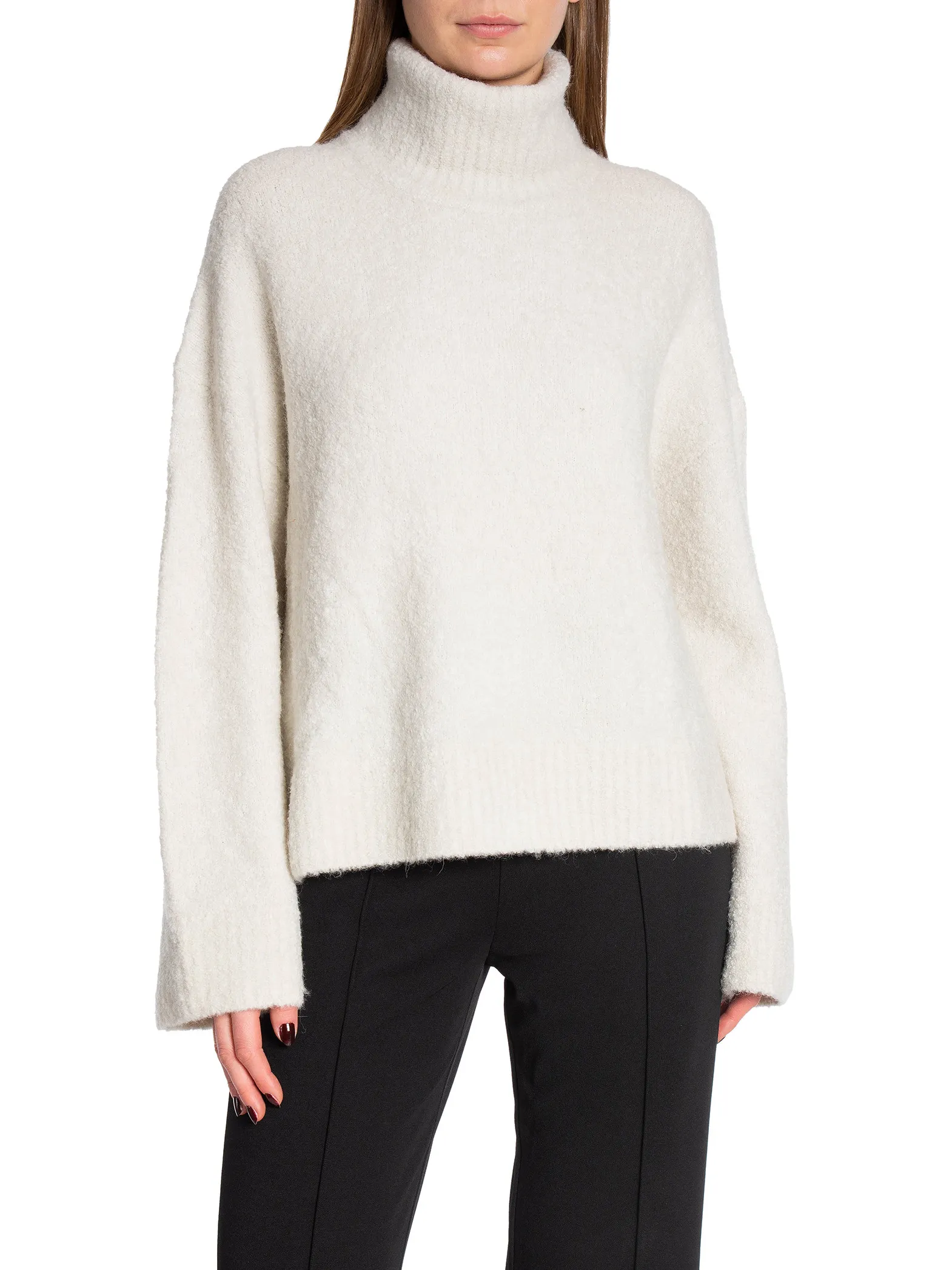 SAMSØE SAMSØE TOP MANDIE TURTLENECK WHITE ONYX