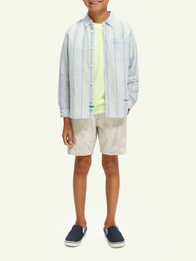 Scotch & Soda Boys L/S Linen Shirt _Blue 170514-5233