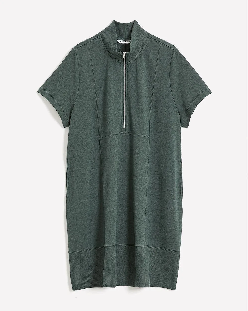 Short-Sleeve Mock-Neck Dress - Active Zone