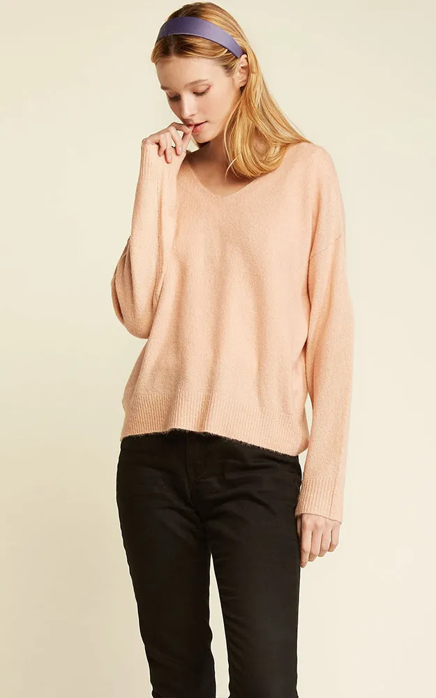 SM1954 Basic V-neck Sweater