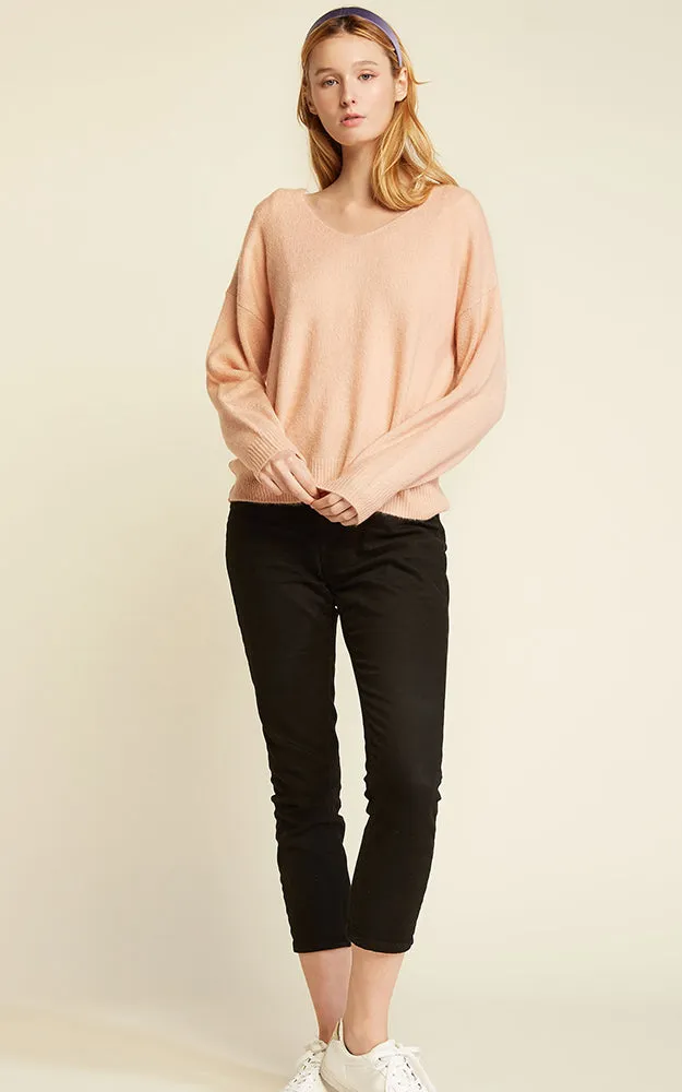 SM1954 Basic V-neck Sweater