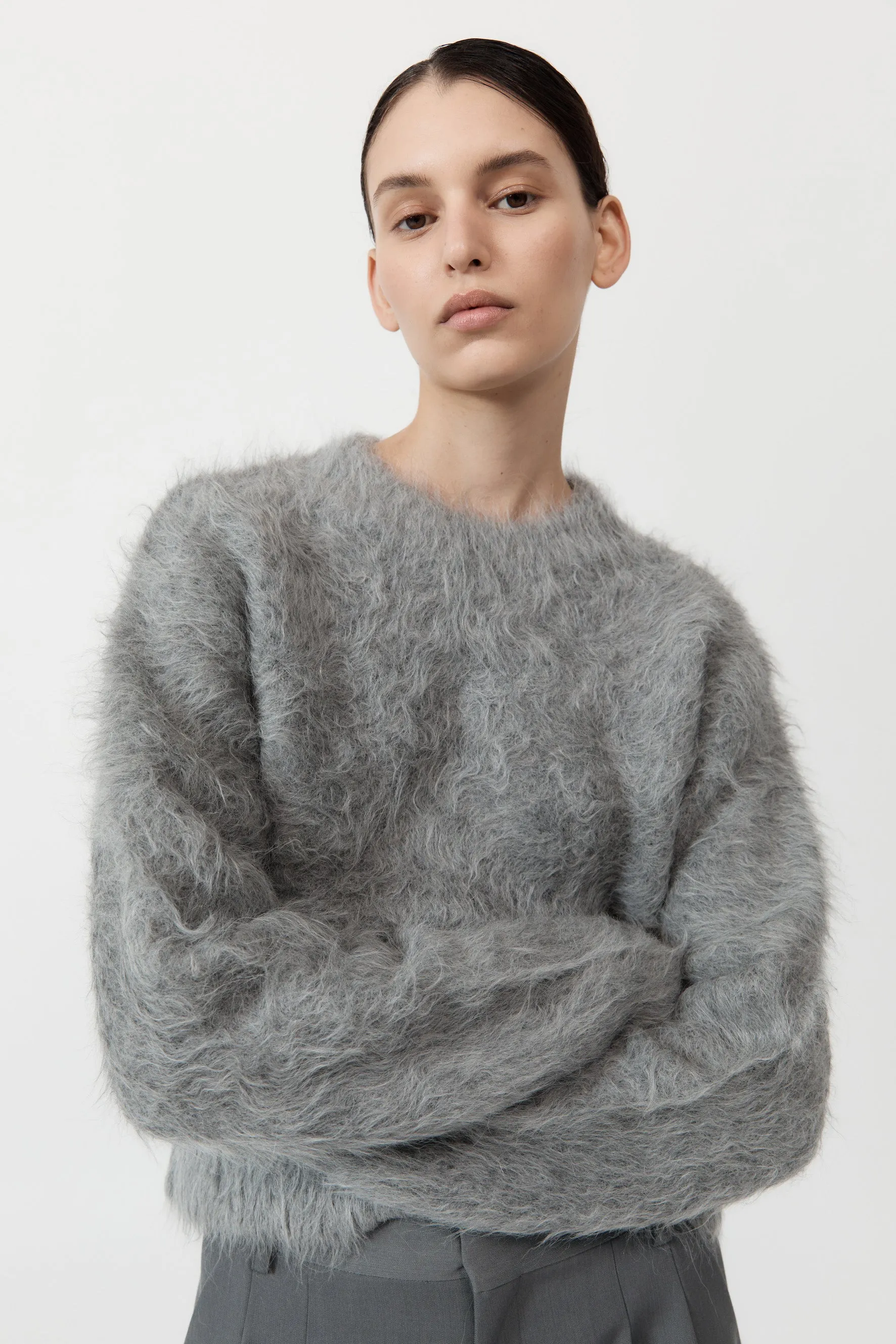  St Agni      Alpaca Sweater - Soft Grey 