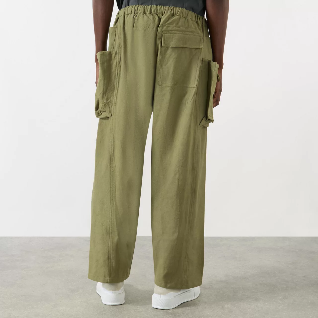 STORY MFG The Sustainable Edit Salt Drawstring Casual Trousers - Olive