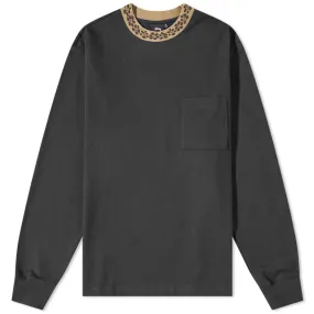 Stussy Flower Mock Neck CrewBlack