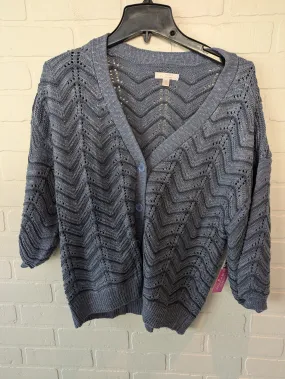 Sweater Cardigan By Lc Lauren Conrad In Blue, Size: Xl