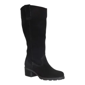 TALLOW in BLACK Heeled Mid Shaft Boots