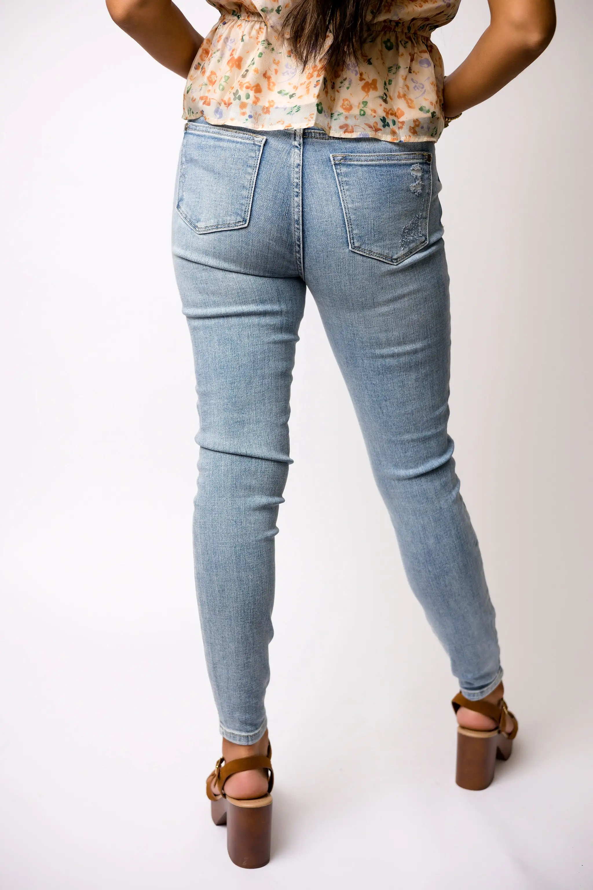 The Emily Judy Blue Hi Waist Skinny