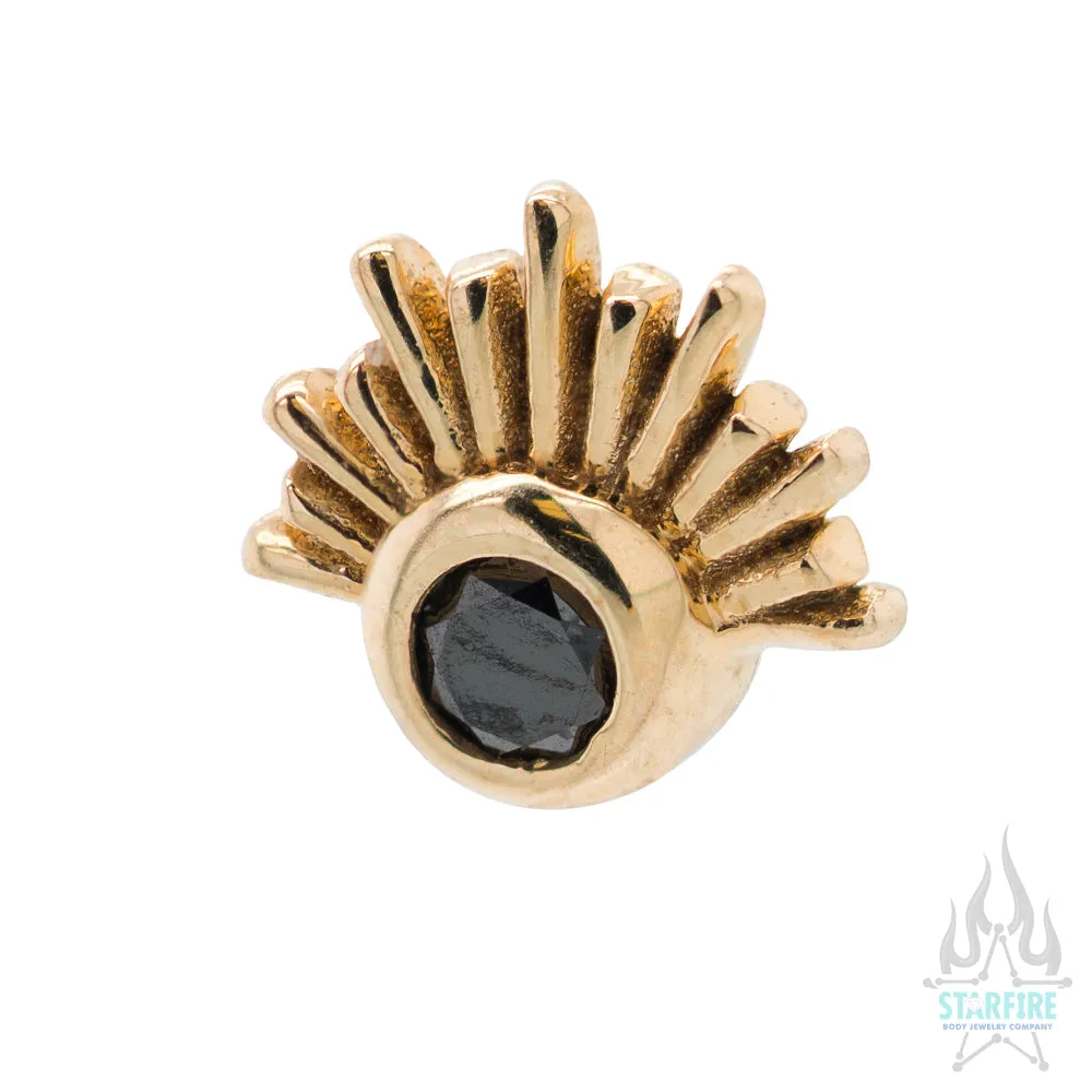 threadless: Blaze Pin in Gold with Gemstone