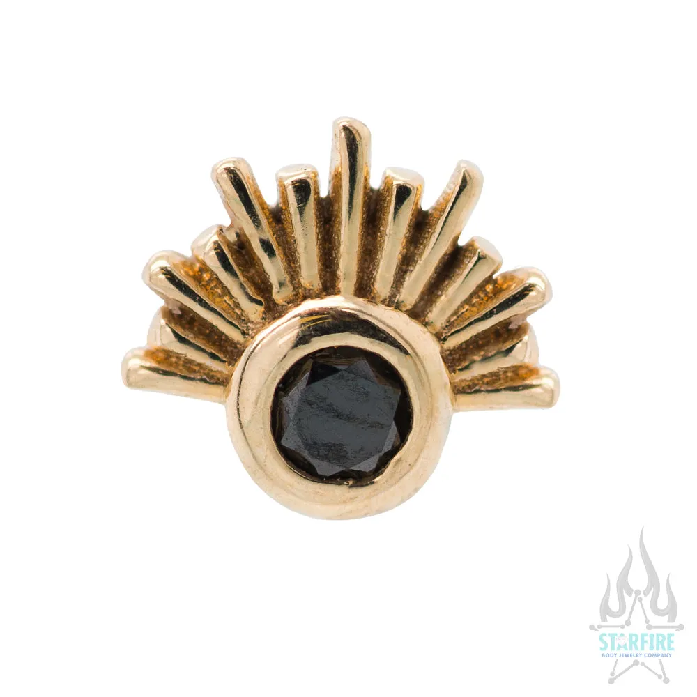 threadless: Blaze Pin in Gold with Gemstone