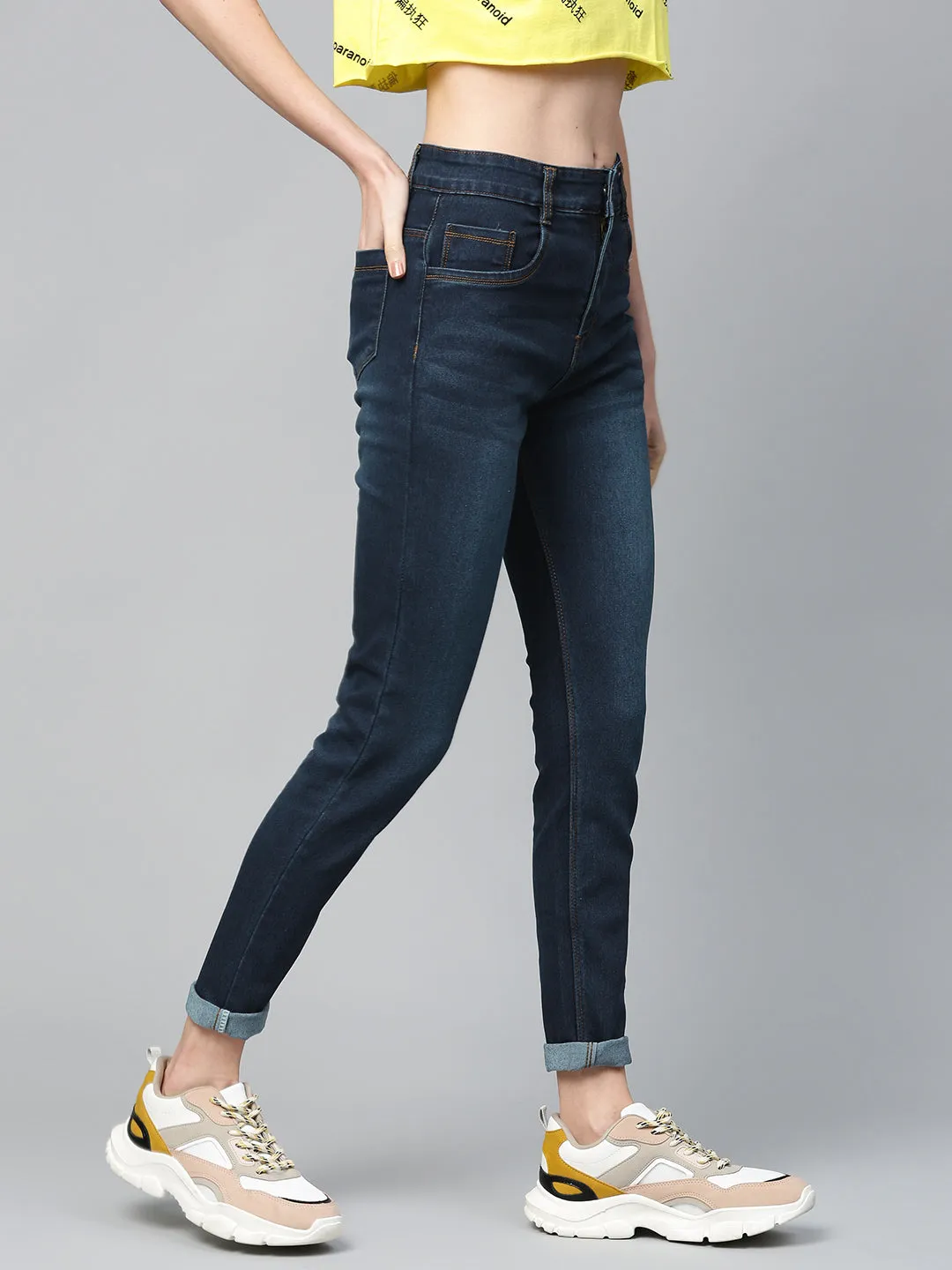 Tint Blue Whisker Wash Jeans