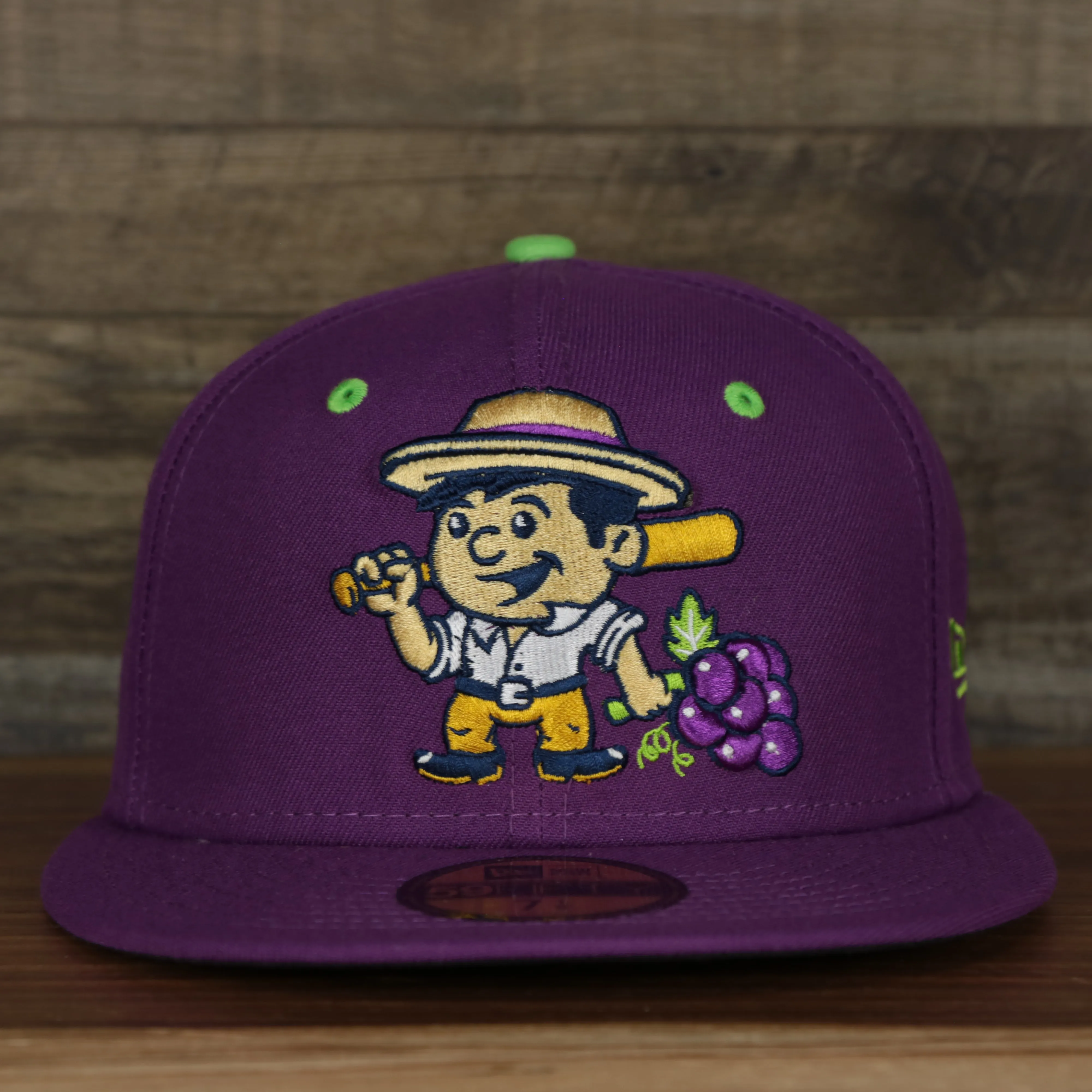 Tri-City Dust Devils 2022 Vineros de Tri-City Copa de la Diversion On-Field Black Bottom 5950 Fitted Cap | Purple