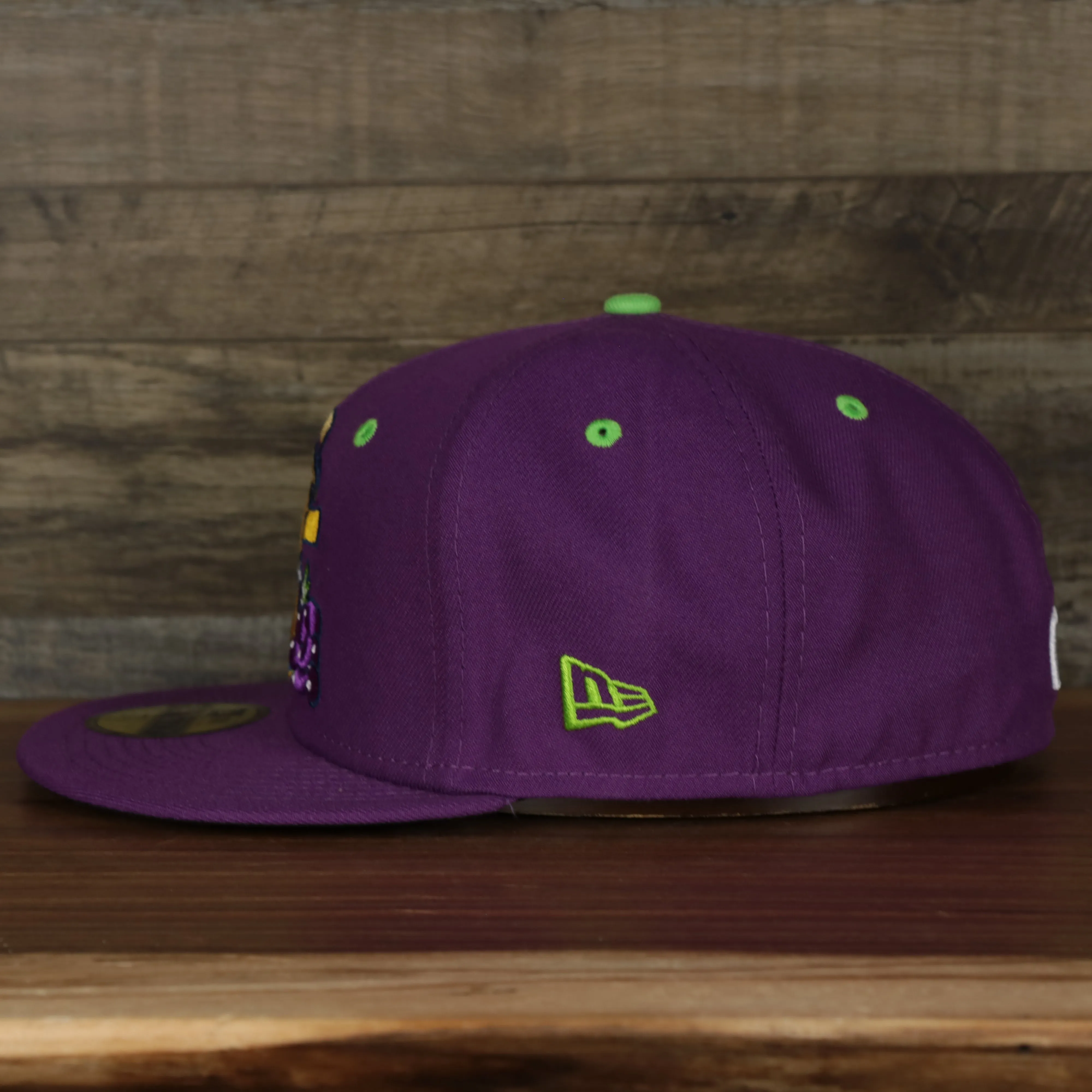 Tri-City Dust Devils 2022 Vineros de Tri-City Copa de la Diversion On-Field Black Bottom 5950 Fitted Cap | Purple