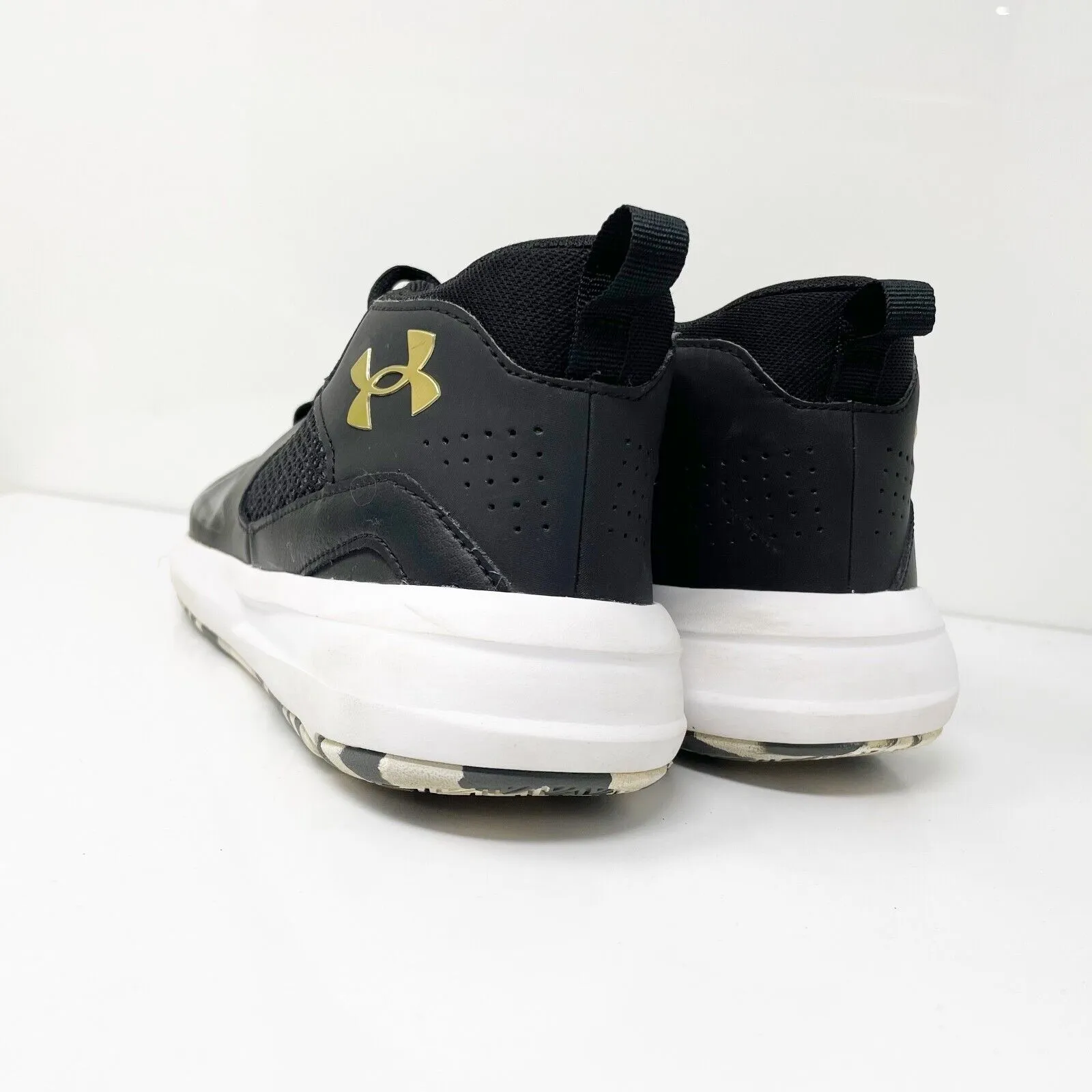 Under Armour Boys Lockdown 5 3023533-003 Black Basketball Shoes Sneakers Size 7Y