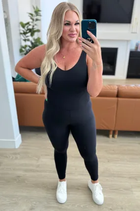 Way to Push Active Bodysuit in Black