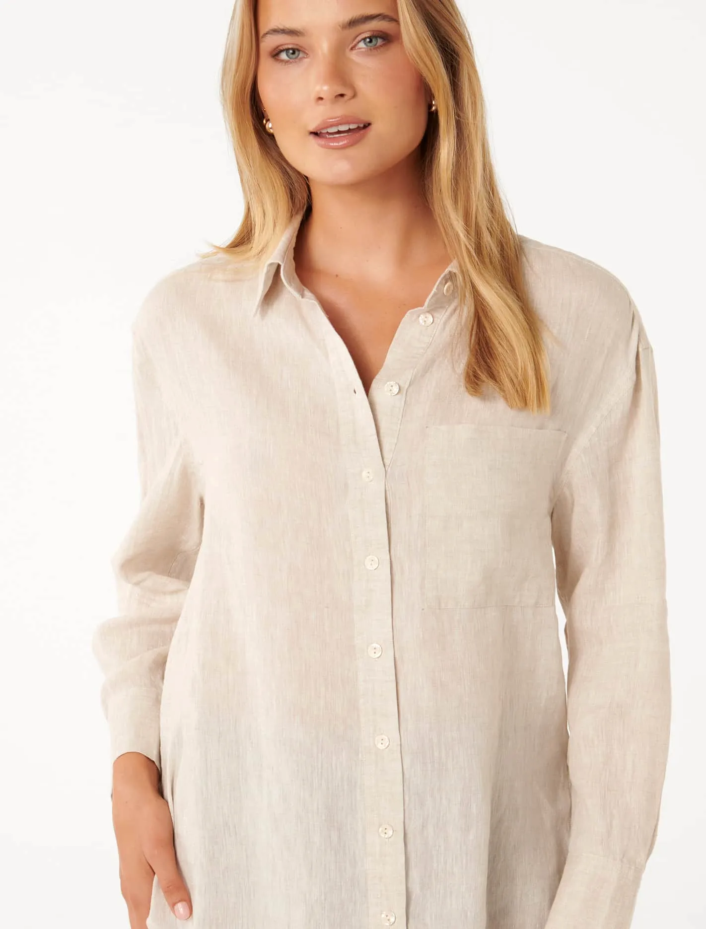 Willa Washed Linen Blend Shirt