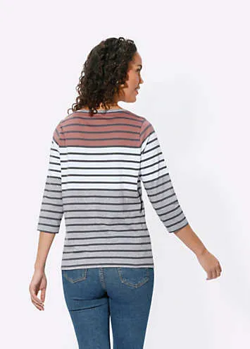 Witt Striped Three-Quarter Sleeve Top | Grattan