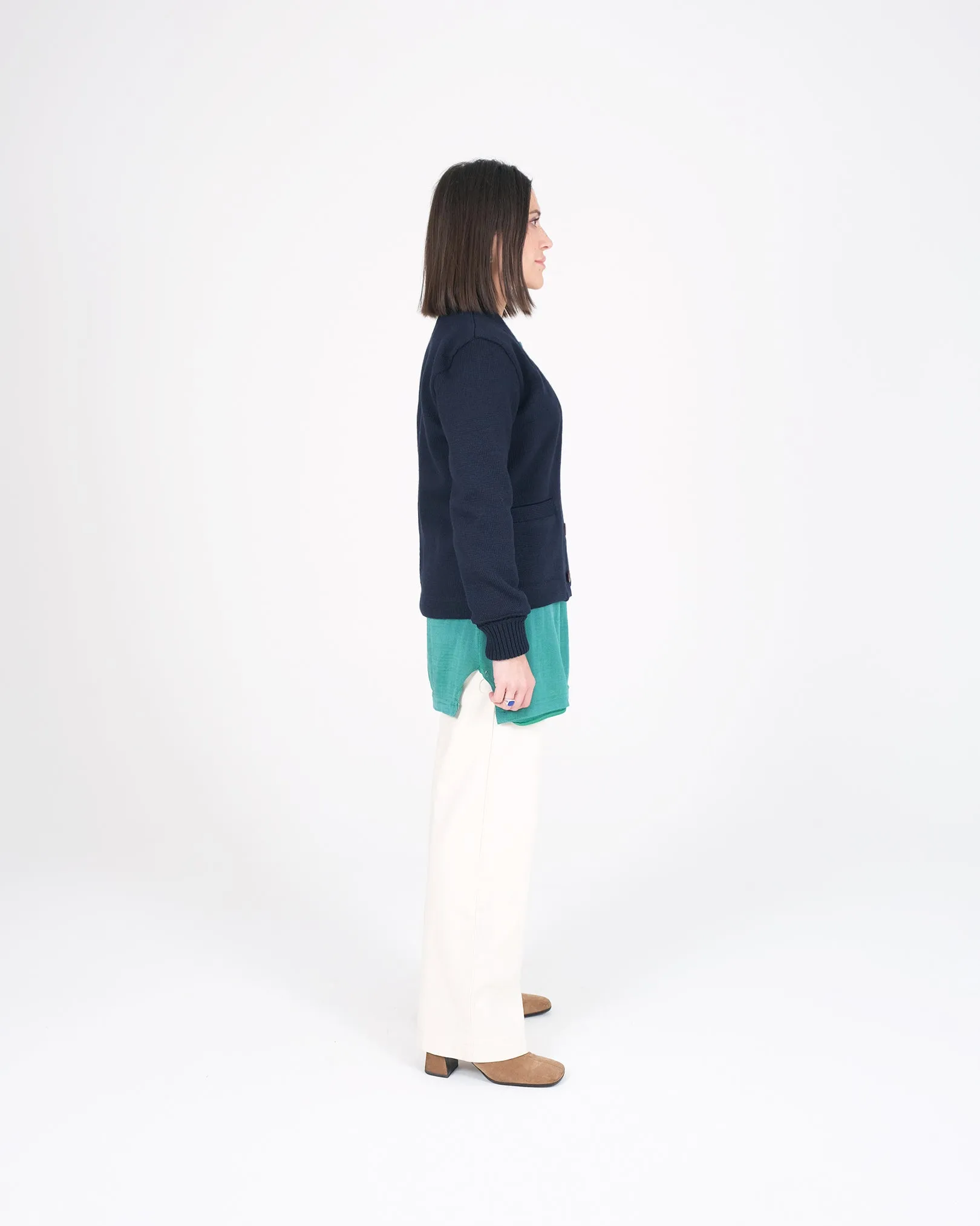 Women's Classic Cardigan - Dark Navy