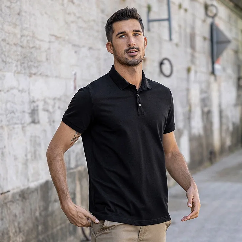 Xituodai 2022 New Fashion Clothing Solid Colour Men's polo shirt short sleeves Lapels High Quality  Slim Summer Top Plus Size 64