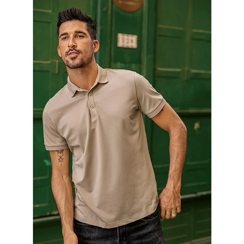 Xituodai 2022 New Fashion Clothing Solid Colour Men's polo shirt short sleeves Lapels High Quality  Slim Summer Top Plus Size 64