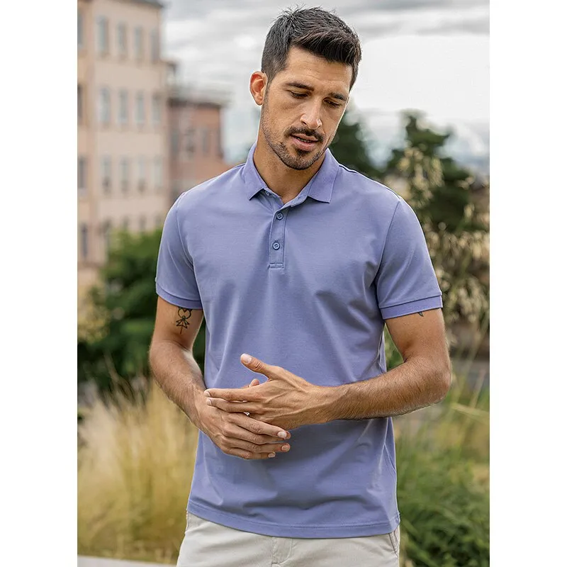 Xituodai 2022 New Fashion Clothing Solid Colour Men's polo shirt short sleeves Lapels High Quality  Slim Summer Top Plus Size 64