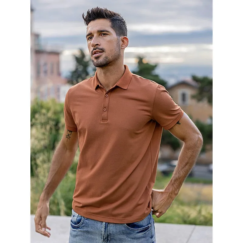 Xituodai 2022 New Fashion Clothing Solid Colour Men's polo shirt short sleeves Lapels High Quality  Slim Summer Top Plus Size 64