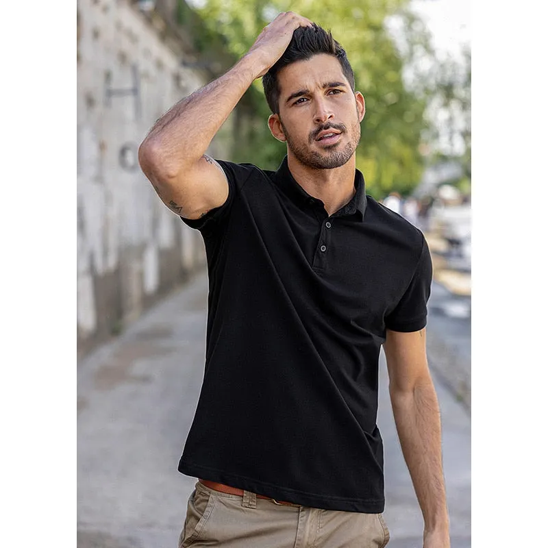 Xituodai 2022 New Fashion Clothing Solid Colour Men's polo shirt short sleeves Lapels High Quality  Slim Summer Top Plus Size 64