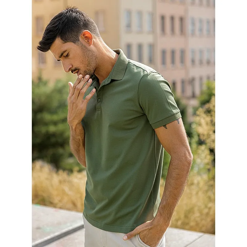 Xituodai 2022 New Fashion Clothing Solid Colour Men's polo shirt short sleeves Lapels High Quality  Slim Summer Top Plus Size 64