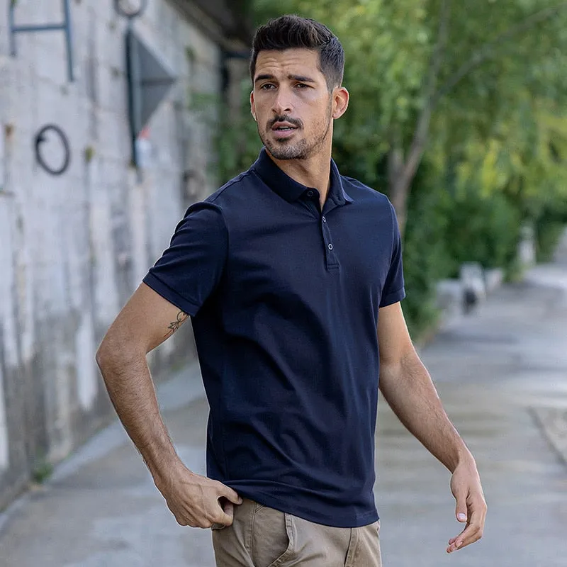 Xituodai 2022 New Fashion Clothing Solid Colour Men's polo shirt short sleeves Lapels High Quality  Slim Summer Top Plus Size 64