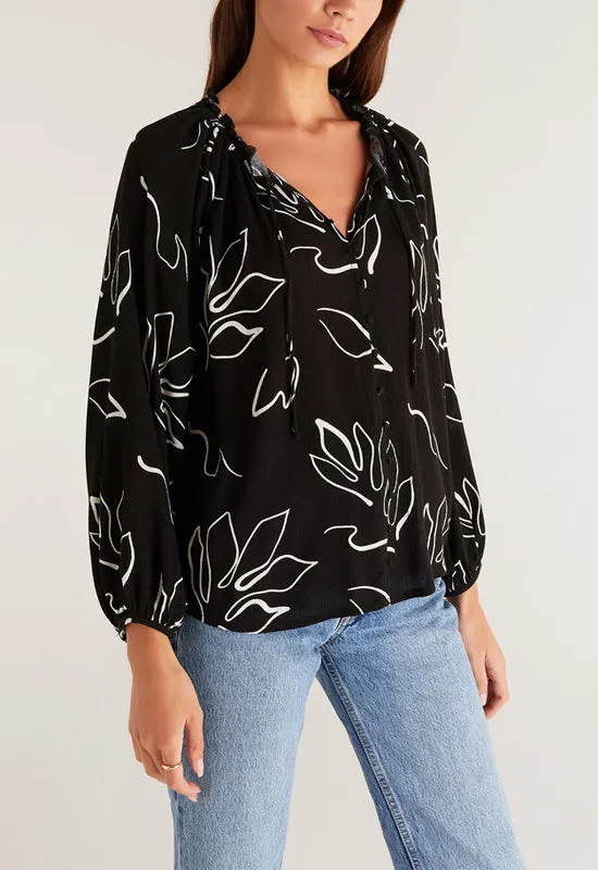 Z Supply - Athena Abstract Top Black